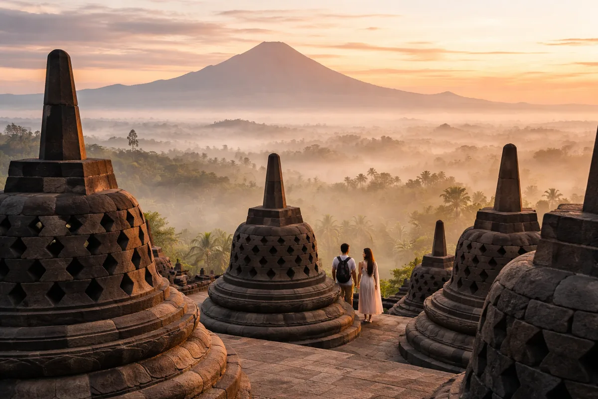 Pourquoi Borobudur est-il considéré comme un haut lieu de la spiritualité en Asie ?